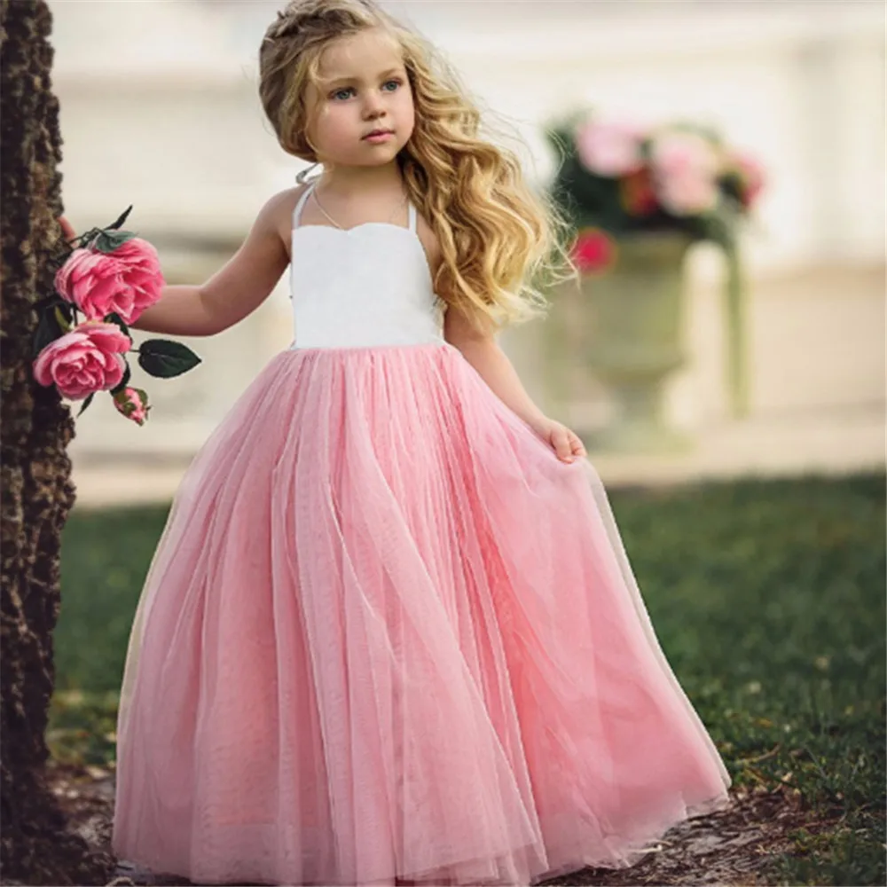 Vestido de fiesta elegante con volantes, vestidos de flores para niña, vestidos de princesa de cristal para bodas, vestidos de fiesta para desfile, vestidos de fiesta