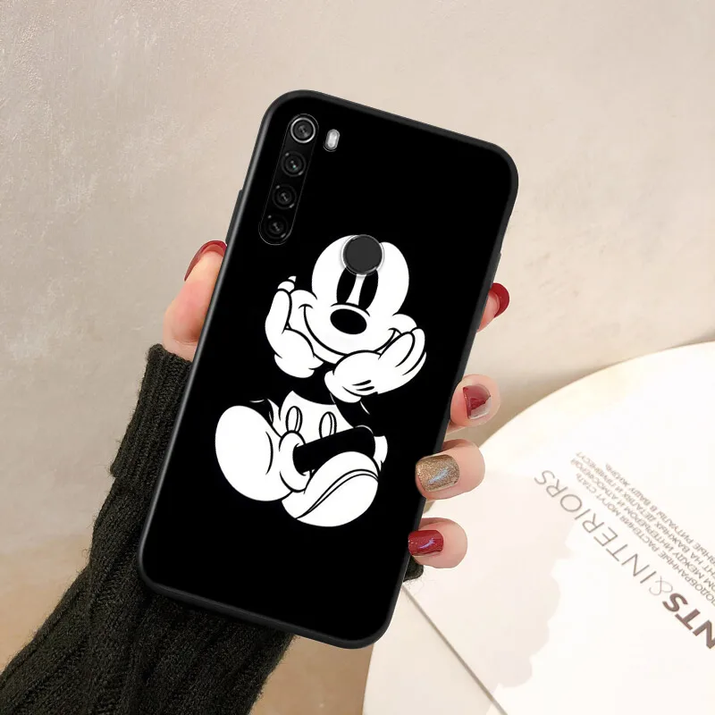 Mickey Mouse For Xiaomi Redmi Note 12 11 11T 10 9 8 7 6 5 4 Pro 5G 4G Silicone Soft Shockproof Black Phone Case