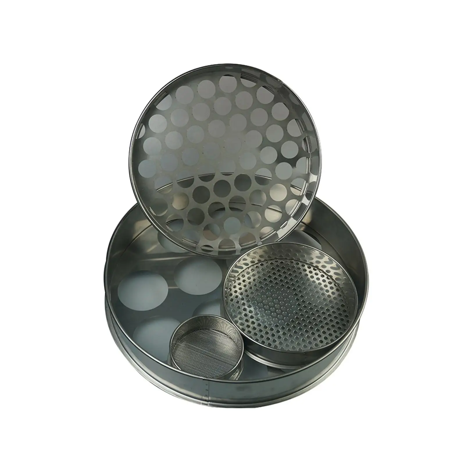 Diameter 20cm Hole Dia 1mm To 80mm 304 Stainless Steel Round Mesh Lab Test Sieve For Coffee Been Blueberry Screws