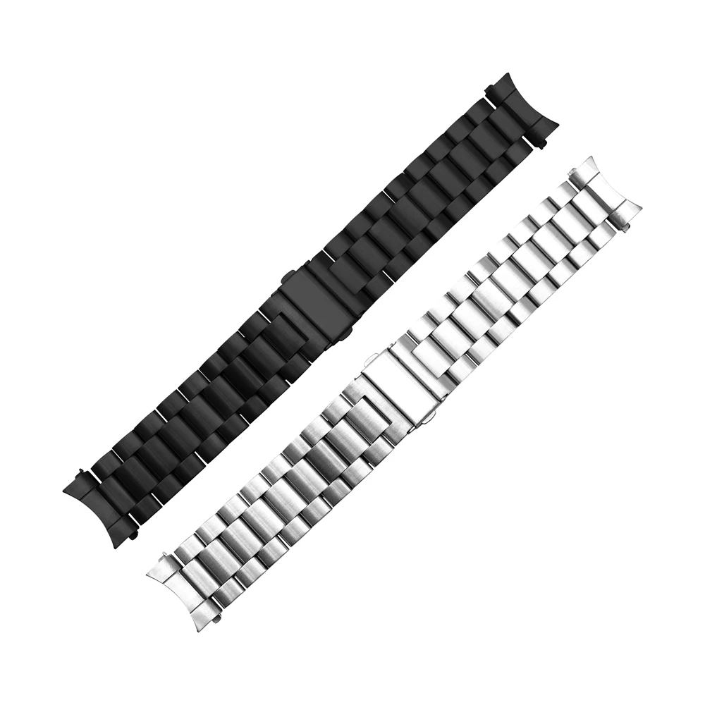 20mm 22mm Stainless Steel Watchband for Samsung Galaxy S3 Watch 42mm 46mm SM-R800 Sports Band Curved End Strap Wrist Bracelet