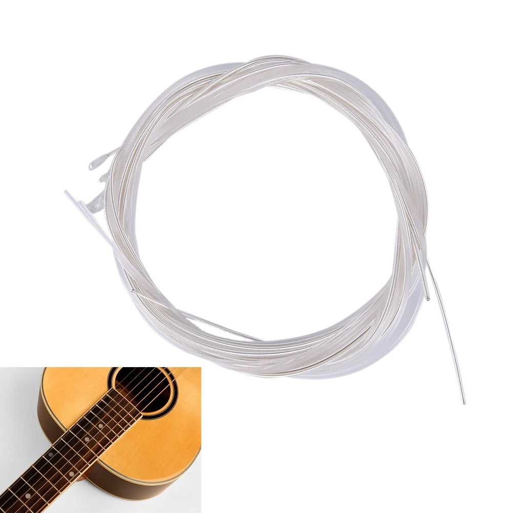 6 Pcs Guitar Strings Nylon Silver Plating Set Super Light Guitarra Replacements Classic Acoustic Guitar Parts Accessories