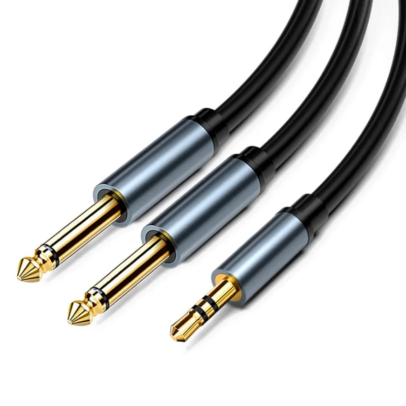 Audio Cable 1/4''Jack 6.35mm Male To 3.5mm Jack Plug Male Pure Copper Wire For Amplifier Guitar Mixer Speaker 1m 2m 3m 5m 10m