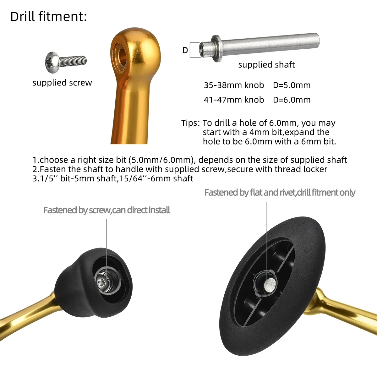 Gomexus Angelrollen-Griffknopf für Daiwa und Shimano Spinnrollen, Modell 3000-5000, 38-41mm Sedona Knopf – Detail 12