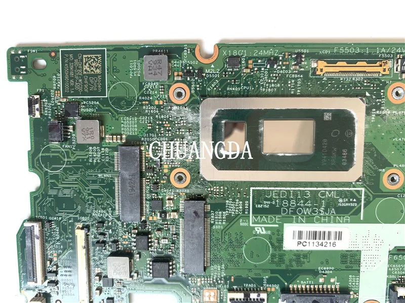 FOR Dell Inspiron 7391 2-in-1 Motherboard System Board Core 18844-1 0HF90F HF90F Laptop motherboard