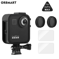 Frame Case for GoPro MAX 360 Screen Protector Tempered Glass Protective Lens Film Housing Cover Mount for Go Pro Max Accessories