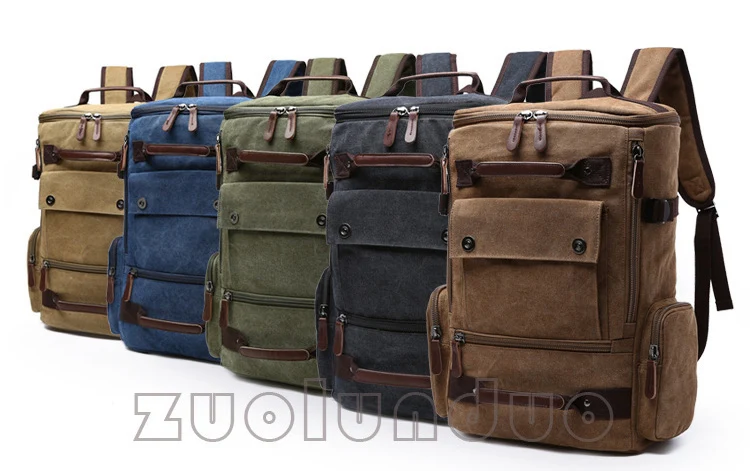 Männer Rucksack Vintage Leinwand Rucksack Schule Tasche männer Reisetaschen Große Kapazität Rucksack Laptop Rucksack Tasche Rucksack – Detail 2