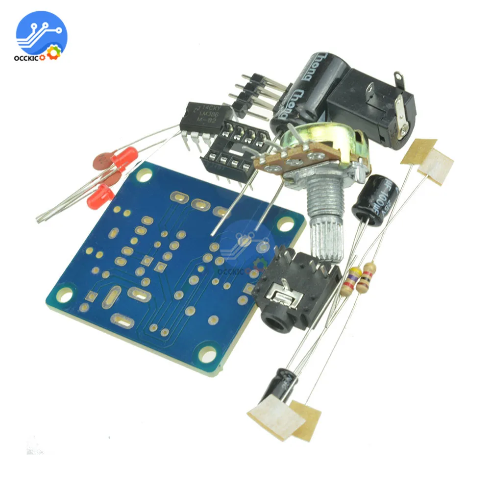 LM386 Mini Audio Amplifier DIY Kit Super MINI 3V-12V 3.5mm Amplificador Module Audio Sound Board