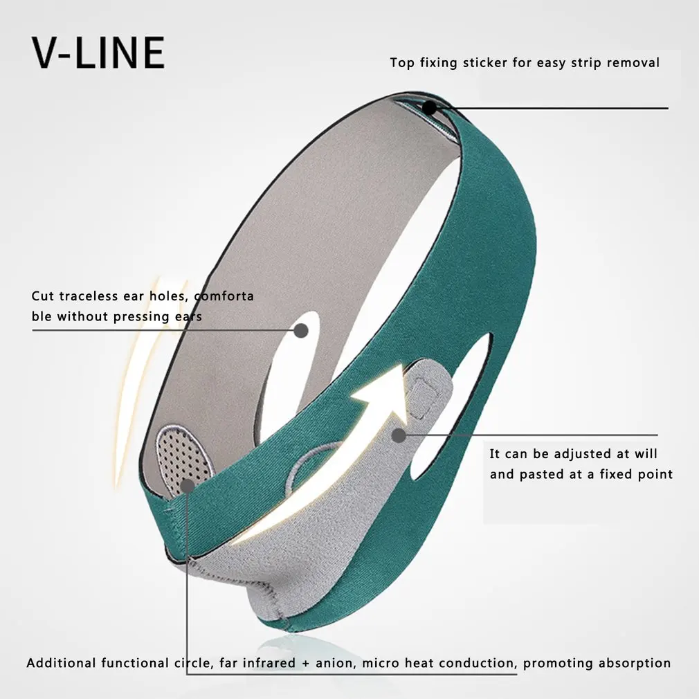 Facial Afslanken Riem Dubbele Kin Reducer Gezicht Lifting Riem Bandage Anti Rimpel Gezichtsmasker Band V Lijn Lifting Kinband