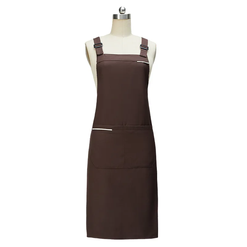 

Apron Simple Style Fashion Solid Color Fried Chicken Baking Coffee Shop Gardening Restaurant Overalls Antifouling Universal