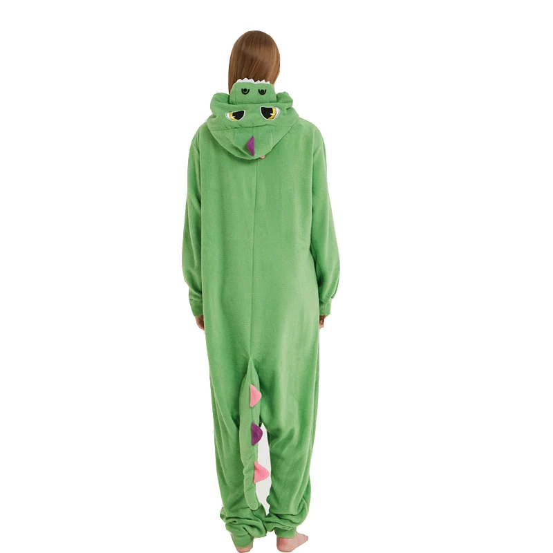 Dragon Kigurumi Men Pajamas Fleece Dinosaur Pijamas Anime Sleepwear Onesie For Adults Cosplay Costume Women Birthday Halloween