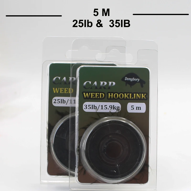 5M Carp Fishing Line Rope Weed Hooklink Thread 8 strands Braided Fishing Line Carp For Carp Rig Hair Rig  Uncoated Hook Link