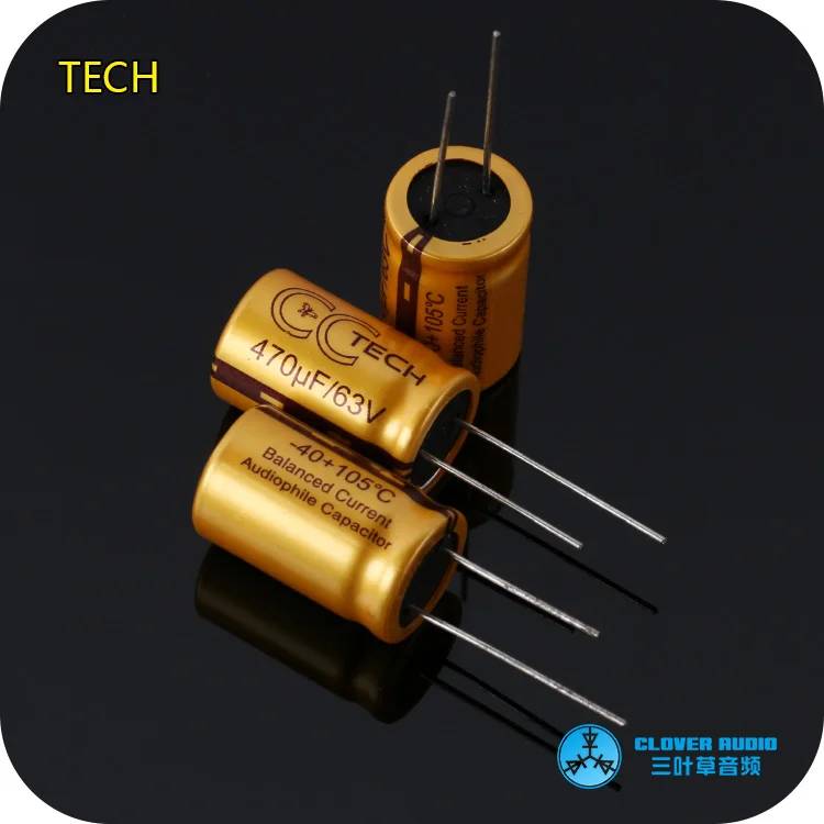 1pcs/1 lot  50V 1500UF imported TECH gold audio electrolytic capacitor fever grade