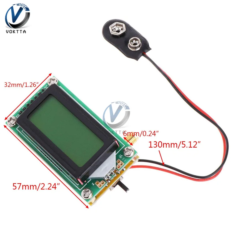 High Accuracy Frequency Counter RF Meter 1-500 MHz Tester Module Digital LCD Screen Frequency Counter Tester for Radio