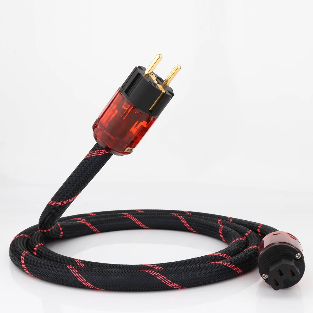 Premiun Audio AC Power Cable, EU Schuko Power Cord,10AWG Audiophile Power Cord IEC C15 Female Power cord