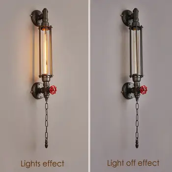 蒸氣龐克工業風 E27 管狀 8W LED 燈 復古壁燈 床頭臥室走廊 LED 壁燈 咖啡廳餐廳燈 10 最佳銷售 蒸氣龐克燈 - №9