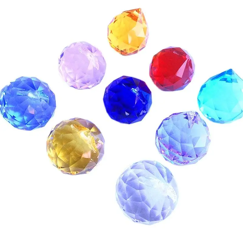 

Whole Sale Price 102pcs/lot 30mm Mixed Color Modern Crystal Chandelier Lighting Balls For Holiday Home Decoration Suncatchers