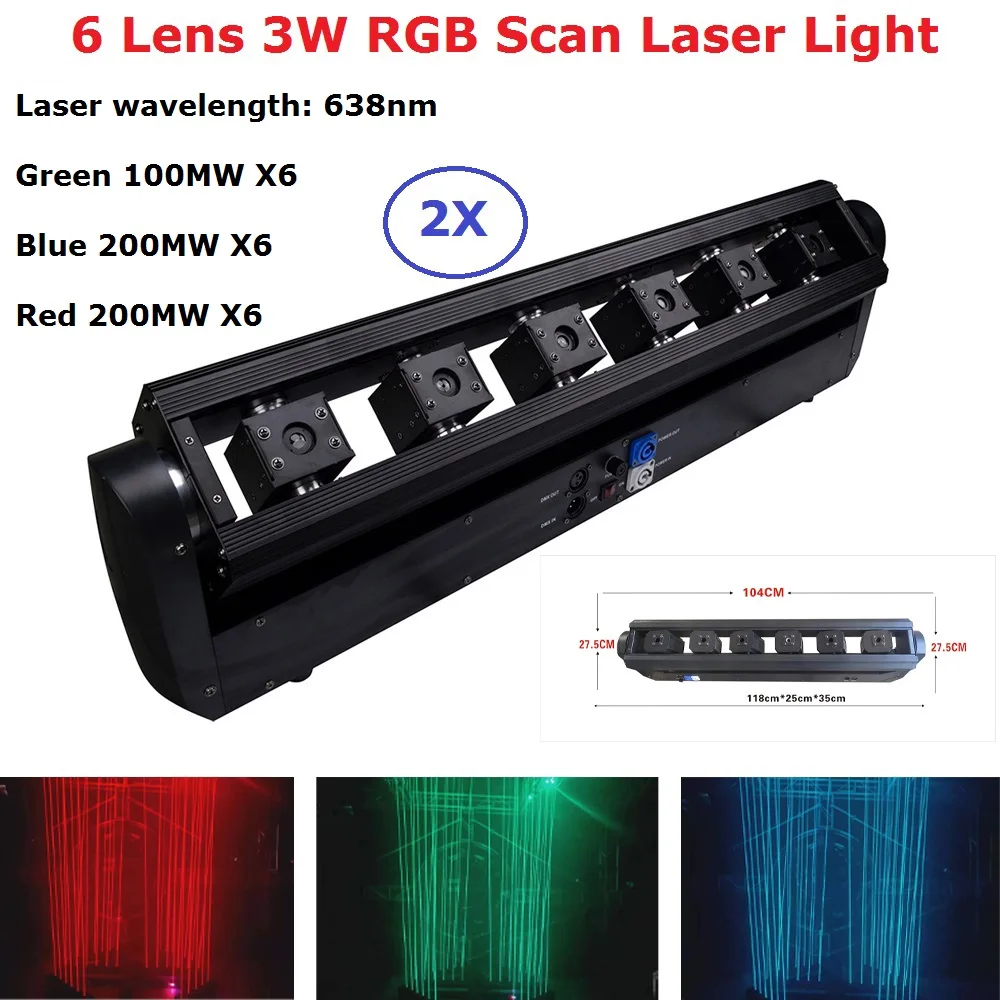 

Dj Laser Light RGB 3W 6 Lens Laser Moving Head Beam Light DMX Laser Projector Light Laser Stage Lighting Effect Club Equipment