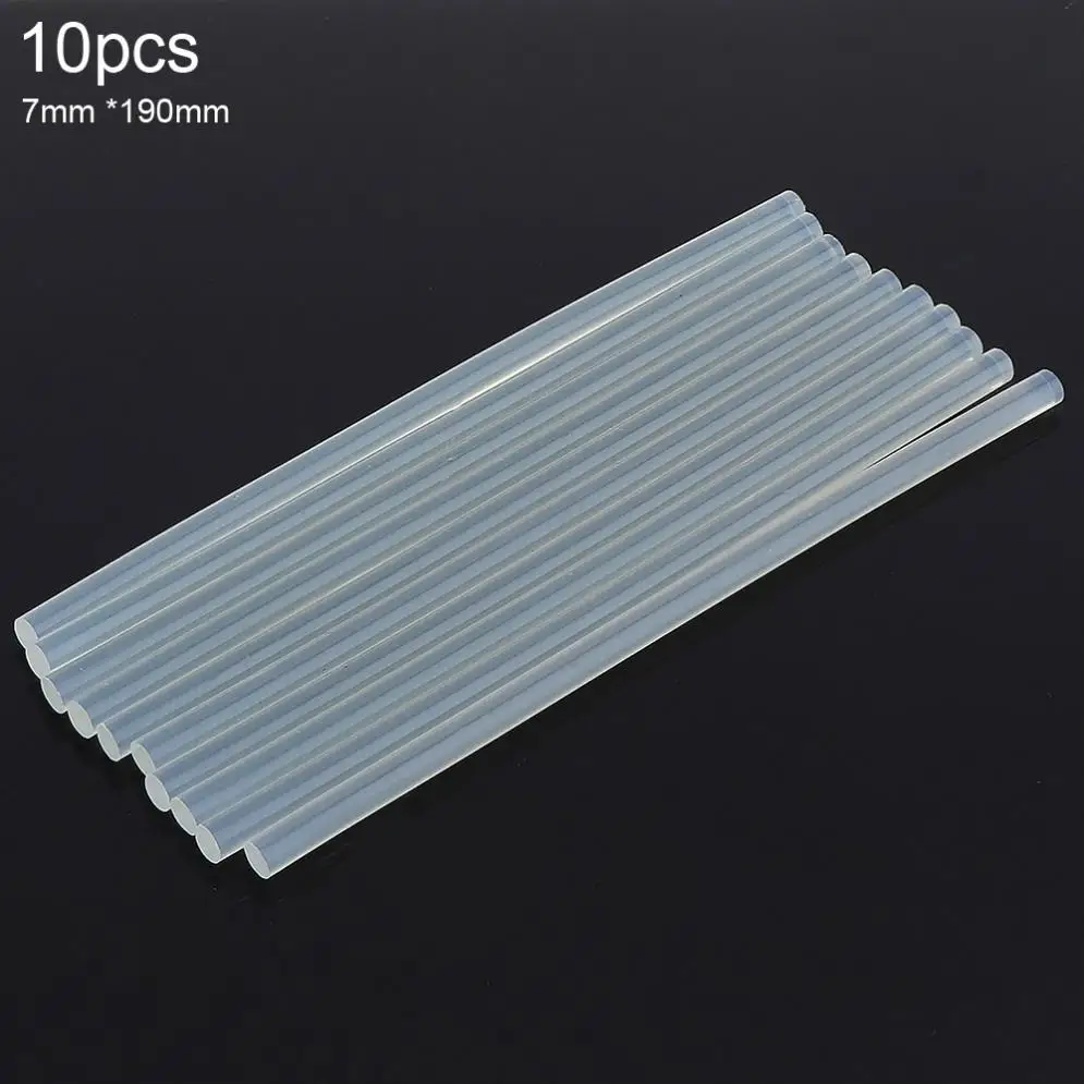 10pcs/lot 7/11mmx190mm Transparent Hot-melt Gun Glue Sticks Gun Adhesive DIY Tools for Hot-melt Glue Gun Repair