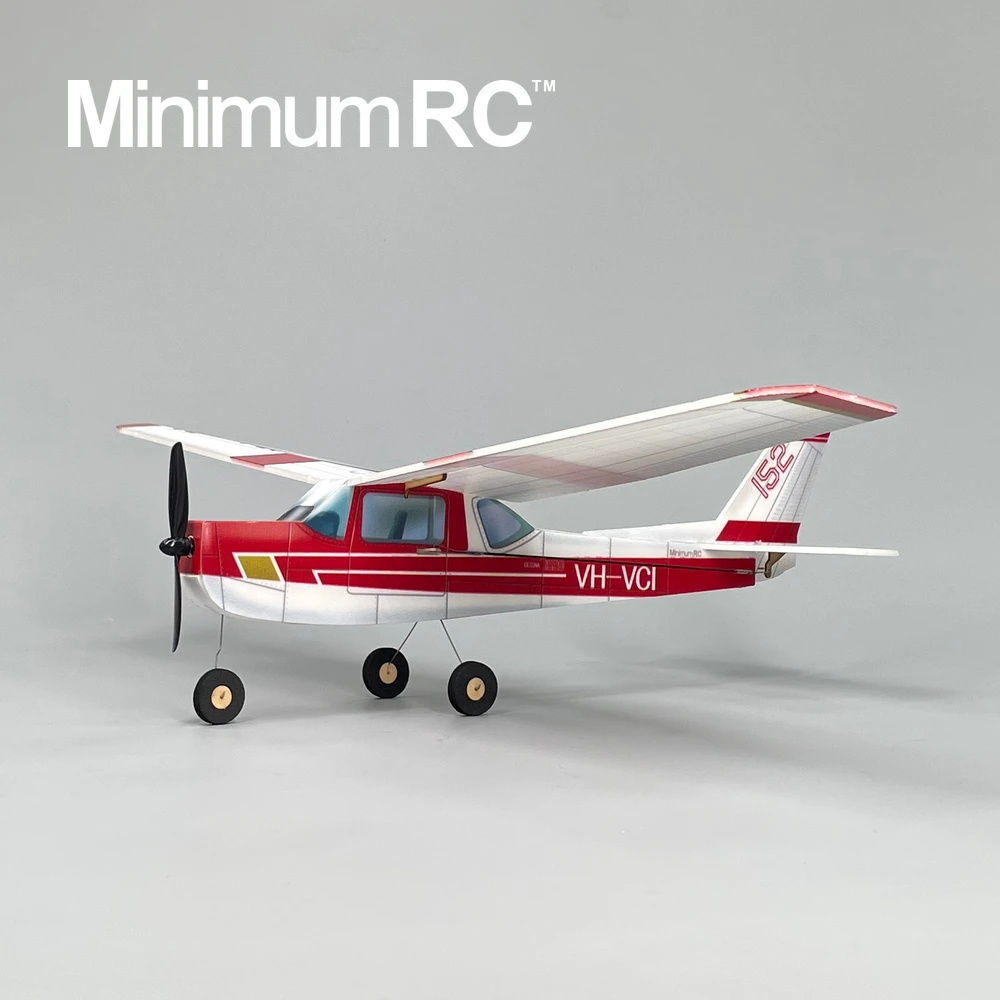 MinimumRC Plane Kit Red Cessna152 360mm Wingspan 3 Channel Trainer Fixed-wing RC Airplane Outdoor Toys For Children Kids Gifts