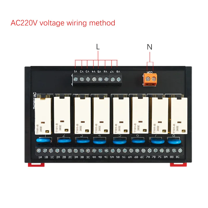 Módulo de controle universal do módulo do relé intermediário, placa do amplificador da combinação, NPN e PNP, 1DC24V, AC220V