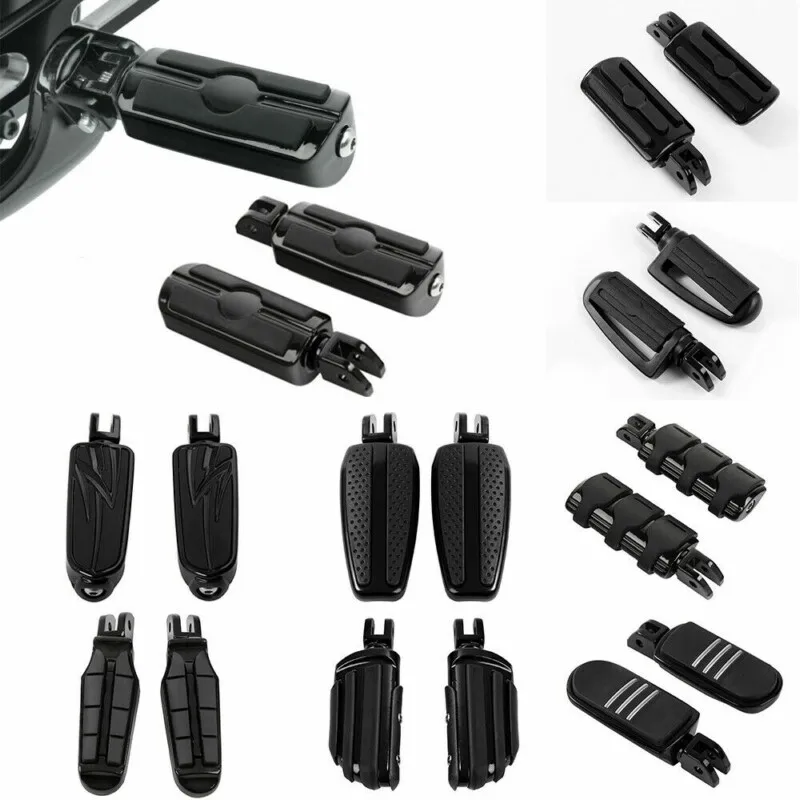 Motorcycle Black Rider Footrests Foot Pegs For Harley FXBB Street Bob Low Rider Sport Glide FLSB Softail Breakout FXBR 2018-2021