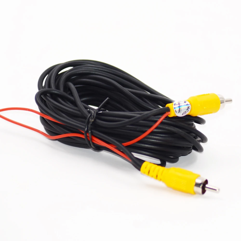 RCA Video Cable For Car Parking Rearview Rear View Camera Connect Monitor DVD Trigger Cable 6M 12M 15M 20M Optional