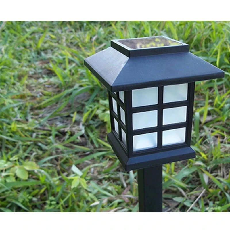 2PCS Solar pin Light Outdoor waterproof LEDBuilt-In Stakes garden lawn camping lamp bulb power-saving recharged European style