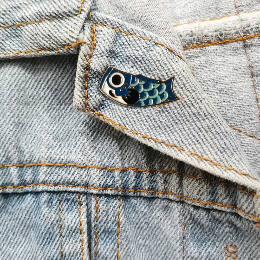 10PCS/Set Wish Pin For Women Vintage Animal Brooches Cute Koi Fish Enamel Pin Hat Coat Accessories Scarf Buckle Jewelry Gifts