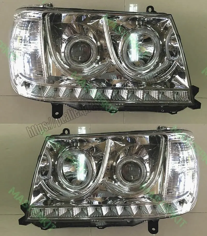 

2PCS LED WHITE Headlights for Toyota LAND CRUISER 100 LC100 4500 4700 Head lamp Set 2pcs 2006-2007