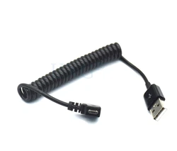 Spring 90 Degree Angle USB 2.0 A Male to Micro USB B Spiral Coiled Adapter USB Data Charging Cables Connector USB Charger Cable