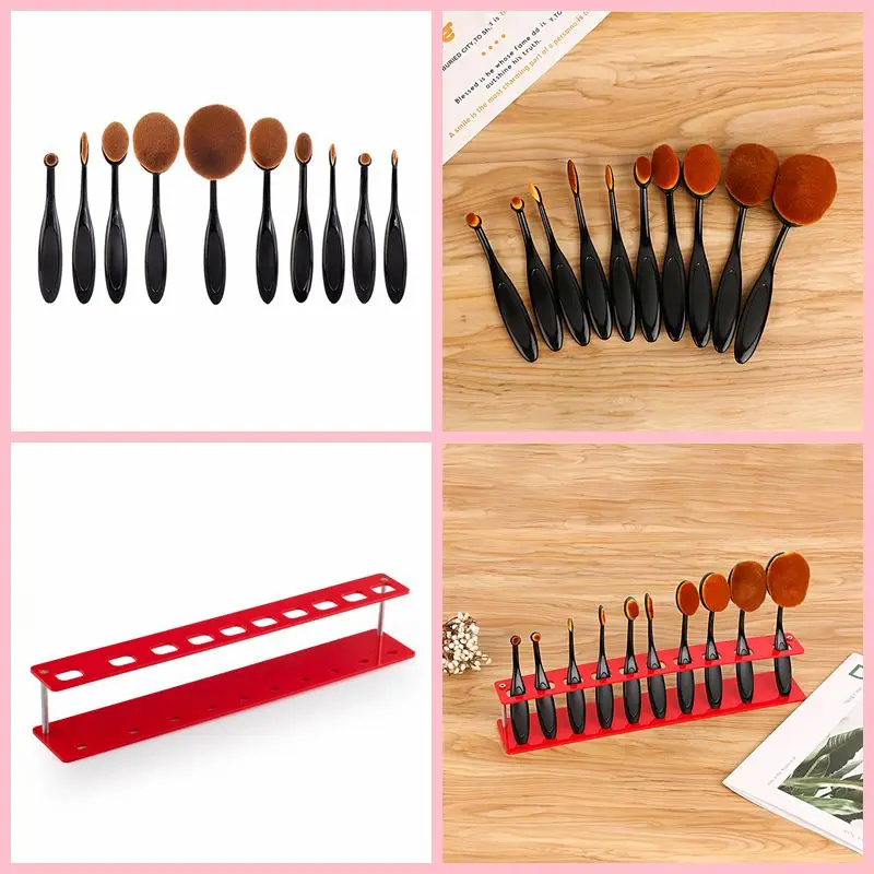 

10Pcs Blending Brush Kit Mixed Sizes Used for Color Making Card Brushing Painting Template Application of Water-Based Craft Ink