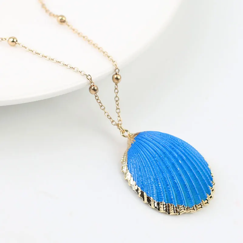 2021 Hot Bohemian Conch Shell Pendant Necklace for Women Fashion Ocean Sea Beach Necklaces Boho Shell Jewelry wholesale