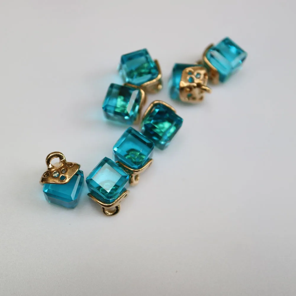 10 Stück Feine Strass-Kristallknöpfe in 12 Farben, Strassknöpfe für Kleidung, Dekorative Schmuck-Accessoires, Anhänger – Detail 17