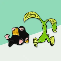 Fantastic Movie Magical Beasts Creature Pins Niffler Pickett the Bowtruckle Enamel Pins Gift for Magic Fans Friends