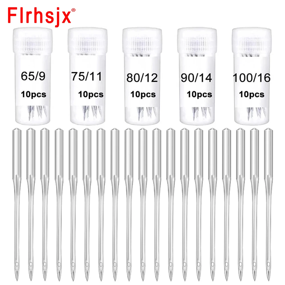 10pcs/lot Sewing Machine Needles 5 Sizes Jeans Universal Regular Point Sewing Needle for Home Sewing Machine Supplies Set