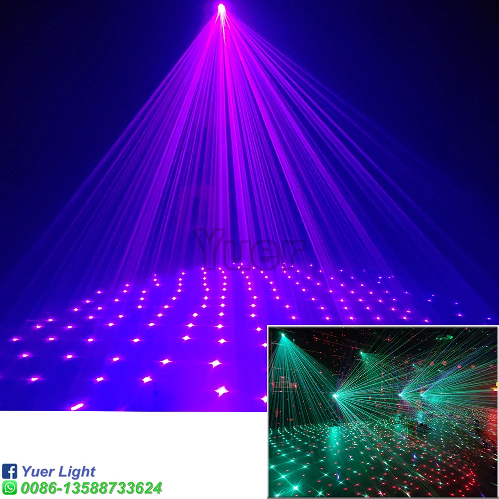 Imagem -06 - Rgb Starry Sky Fireflies Laser Light Diodo a Cores Projetor para dj Disco Party Natal Dmx512 2w