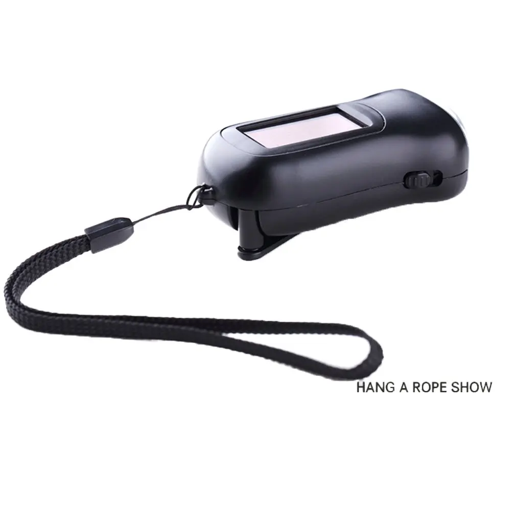 Mini 3 LED Solar Powered Hand Crank Flashlight Rechargeable LED Emergency Tent Camping Torch Light Portable for Outdoors Use