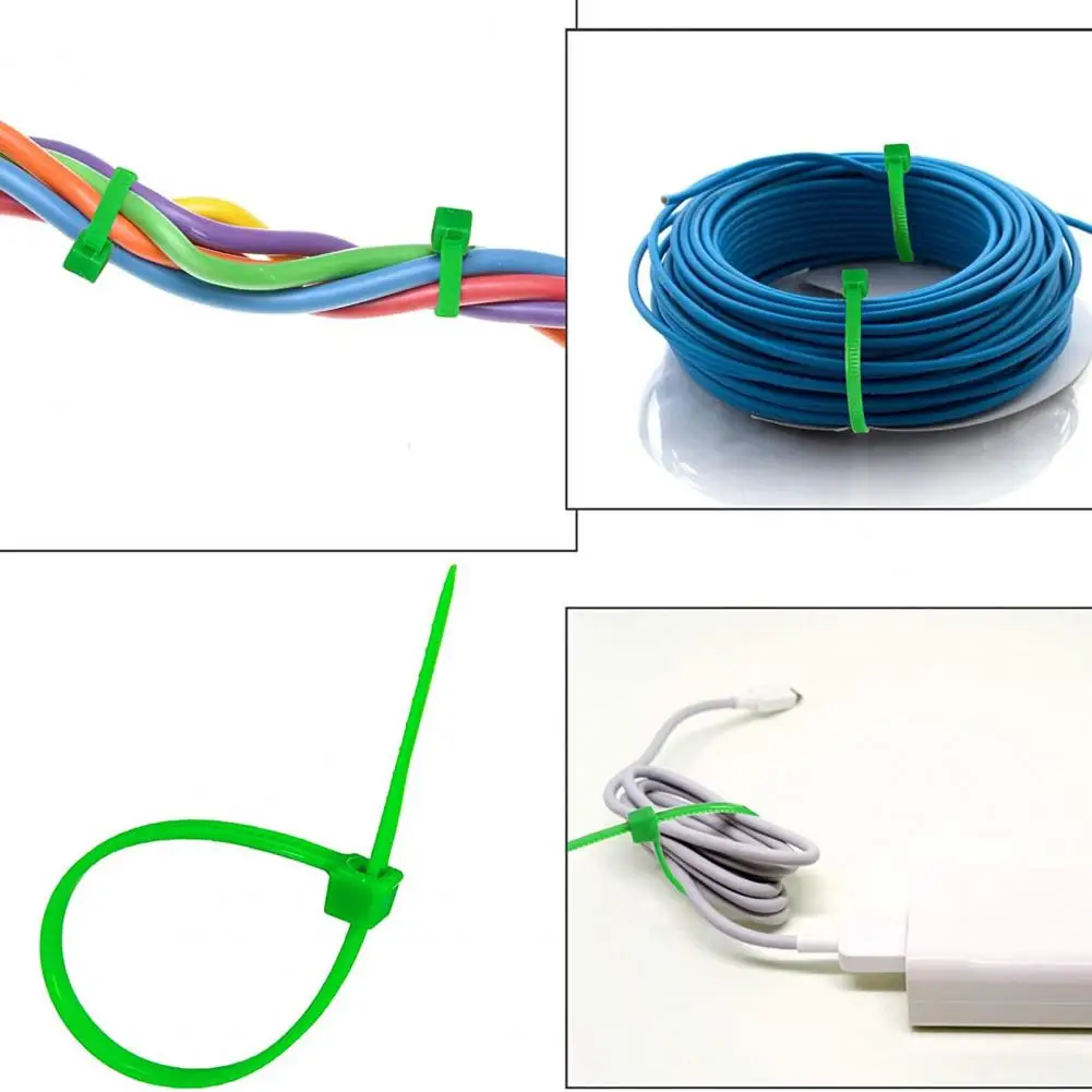 Juego de cables de flores de jardín de plástico con autosujeción ajustable, lazos giratorios, para plantas, 50 Uds.