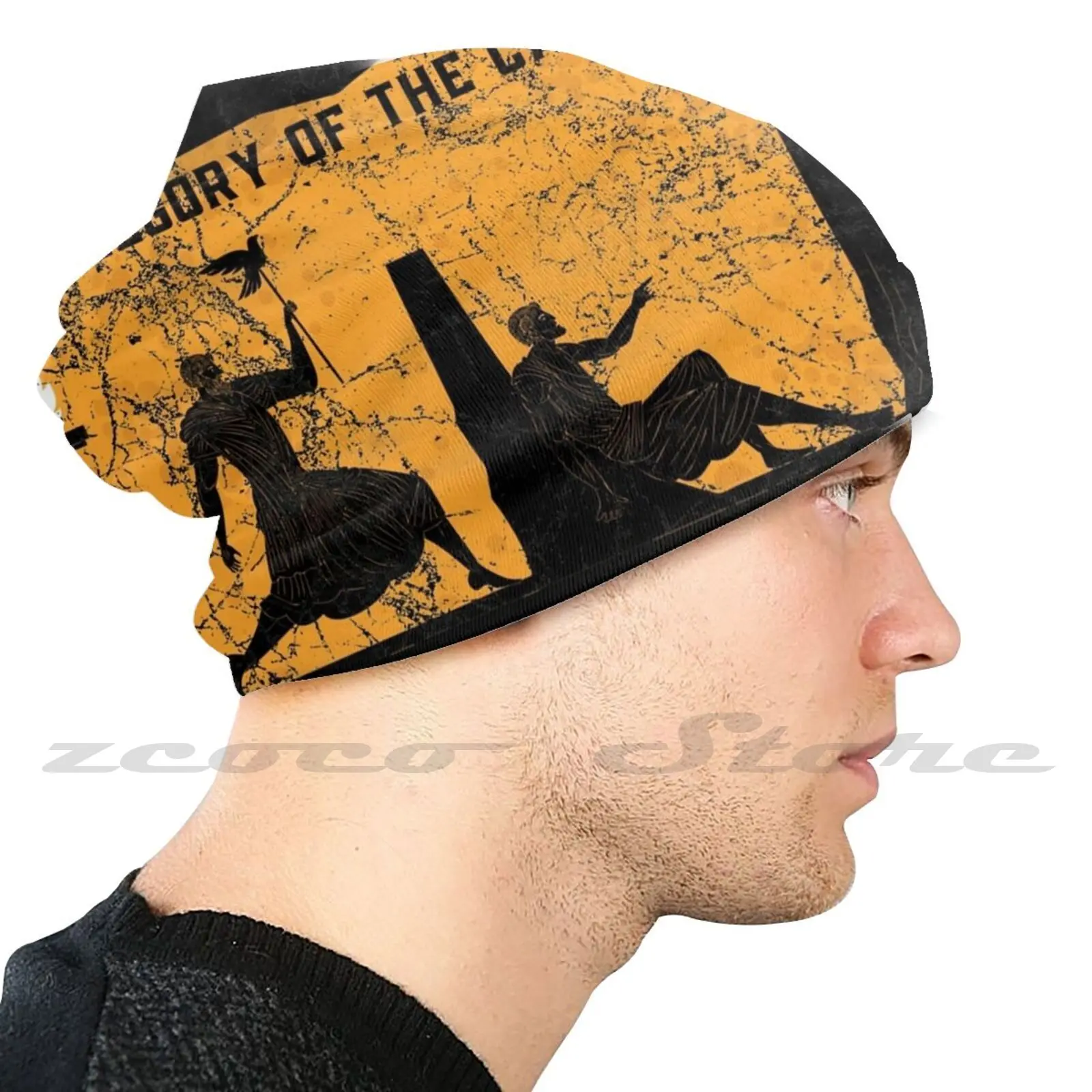 Plato-Allegory Of The Cave Knit Hat Hedging Cap Soft Elasticity Outdoor Sports Leisure Plato Cave Allegory Philosophy Ancient