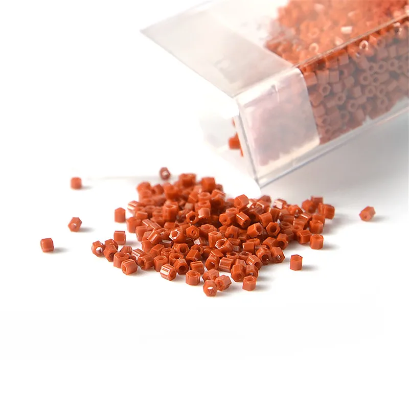 1,5mm Japan TOHO Glasperlen 15/0 Hexagon Form 10g 2500 stücke 2-Cut Glass Seed Bead Für hand Handemade Schmuck Machen – Detail 4