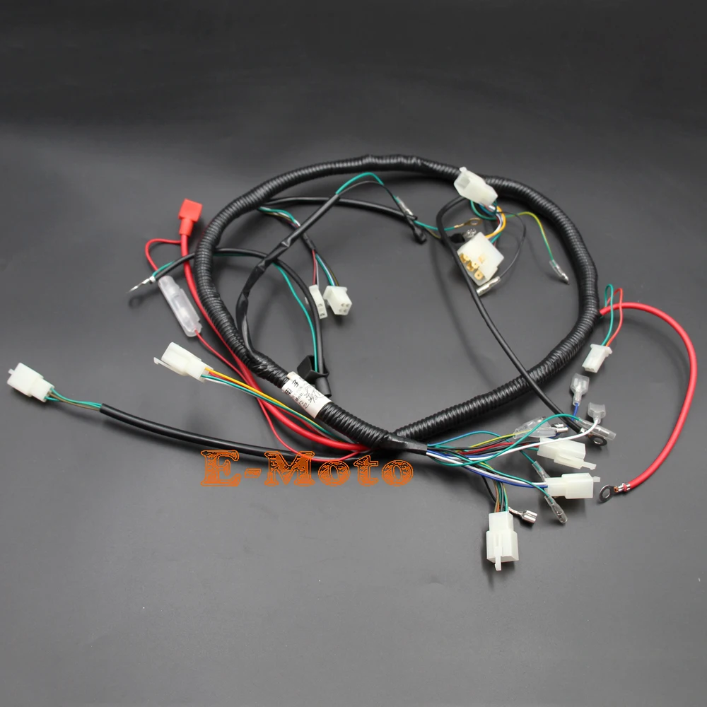 Engine Wiring Harness Wiring Loom For 150cc 200cc 250cc PIT Quad Dirt Bike Offroad ATV Buggy Zongshen Loncin Lifan