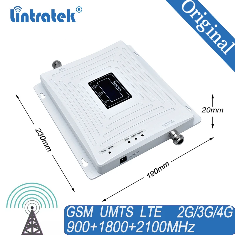 GSM 900MHz Mobile Cell Phone 2G 3G 4G Signal Repeater Booster 900 1800 2100 LTE Signal Amplifier