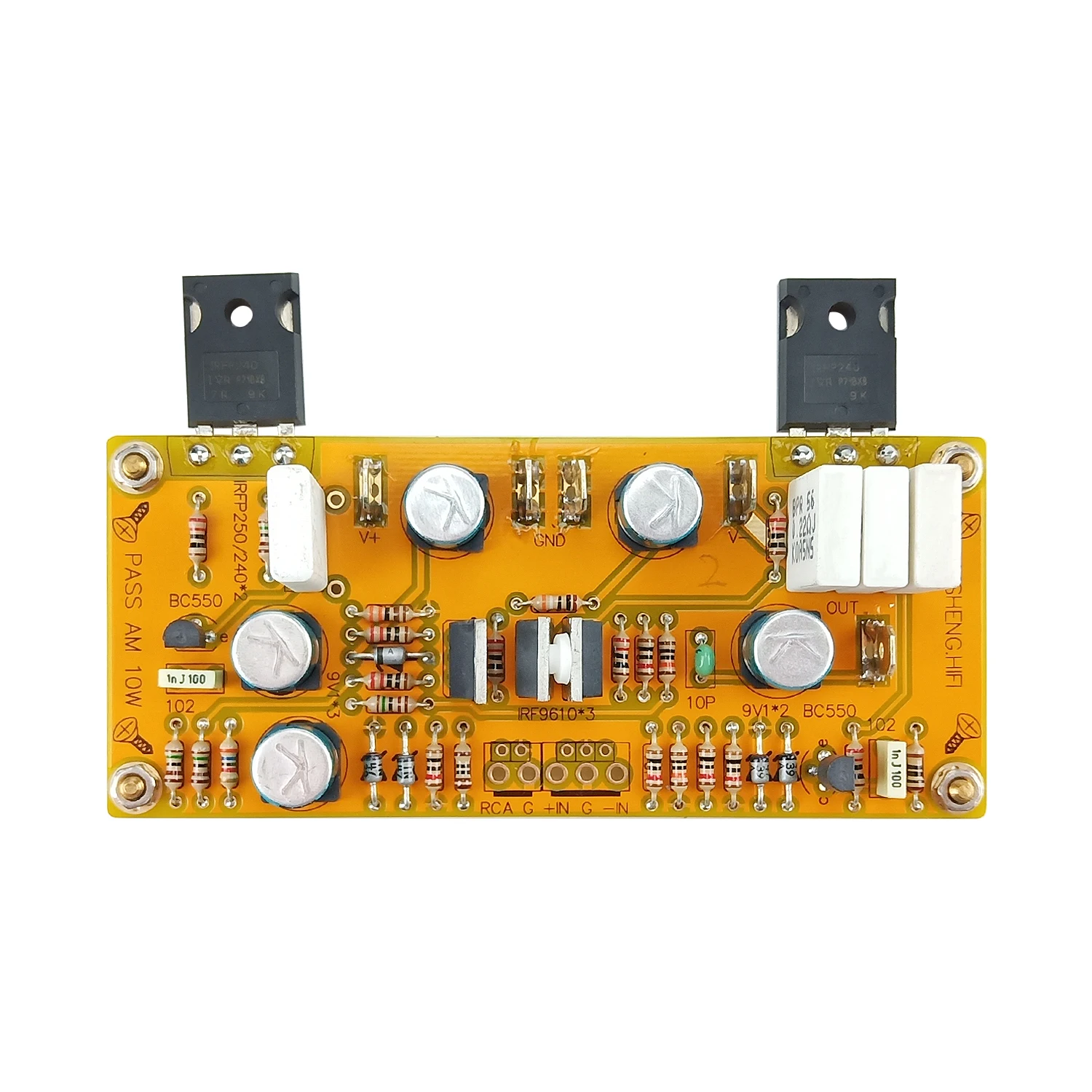 PASS AM Single-ended Class A Power Amplifier Board 10W IRFP250 IRF9610 Small A Balanced Input 2PCS