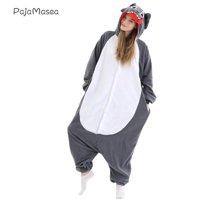 Large XXL PAJAMASEA Men Wolf Adults Onesie Women Sleepwear Cartoon Anime Family Funny Christmas Cosplay Outfits Raccoon Kigurumi