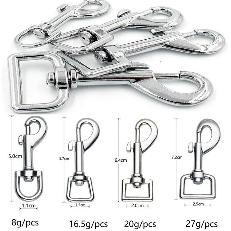 5 Pcs 10mm/38mm Dog Collar Leash Metal Buckle Metal swivel trigger lobster clasp snap hook belt buckles DiY Pet Accessories