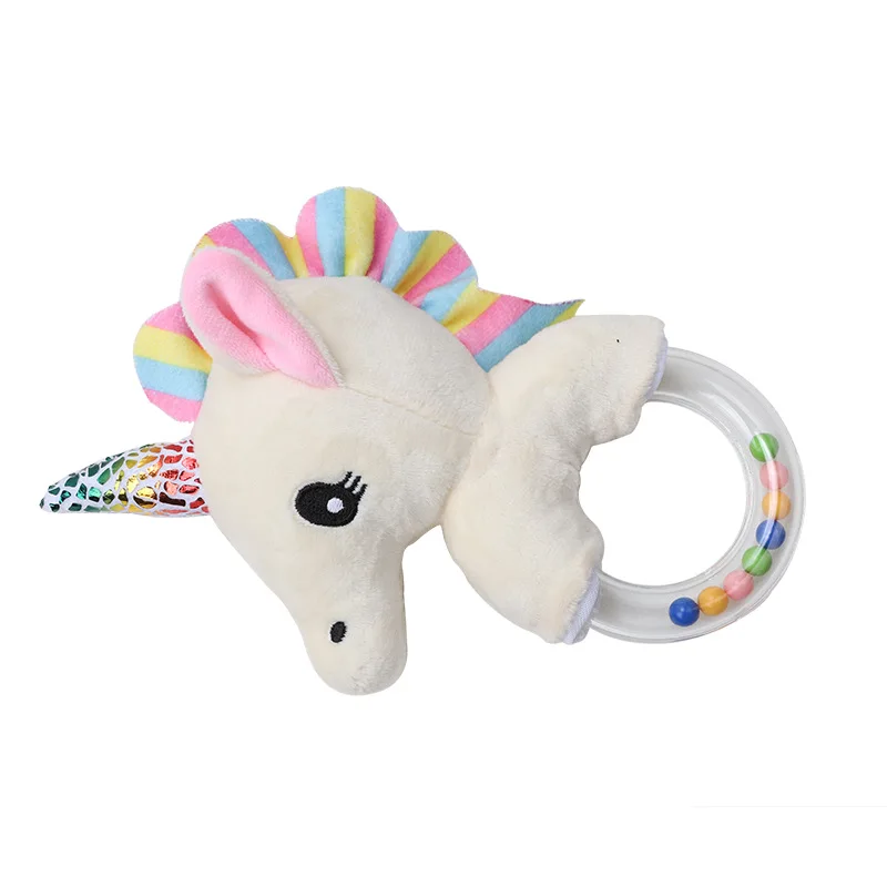 Cute Baby Unicorn Rattles giocattoli peluche Baby Cartoon Bed giocattoli neonato campanelli campane a mano bambole di peluche giocattoli per neonati regalo