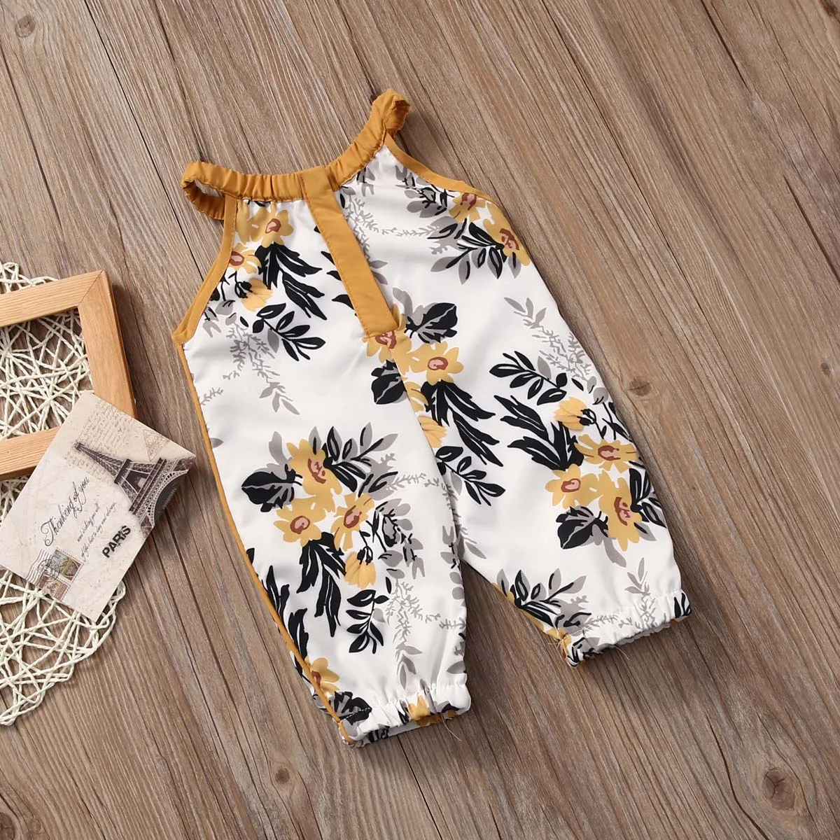 0-4Y Infant Baby Girls Floral summer Sleeveless romper baby girl Jumpsuit Personality design Rompers Clothes Outfits