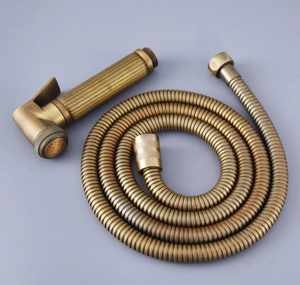 

Ручной спрей для душа в античном стиле из латуни, ручной спрей для биде + шланг 1,5 м thh110