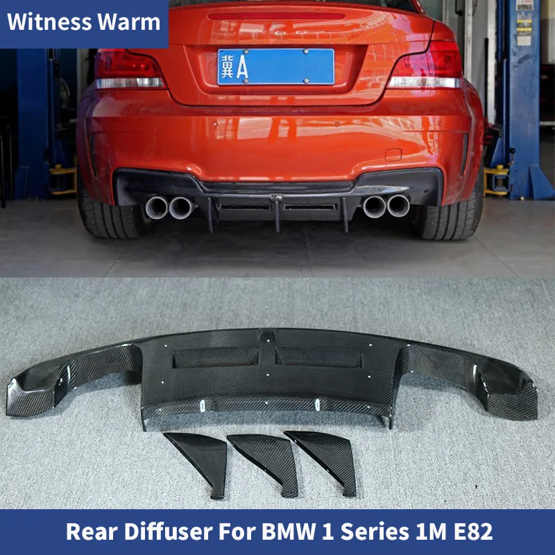 for E82 E87 Carbon Fiber Rear Lip Diffuser Spoiler for Bmw 1 Series E82 E87 1m 2011 Back Bumper Lip Splitter