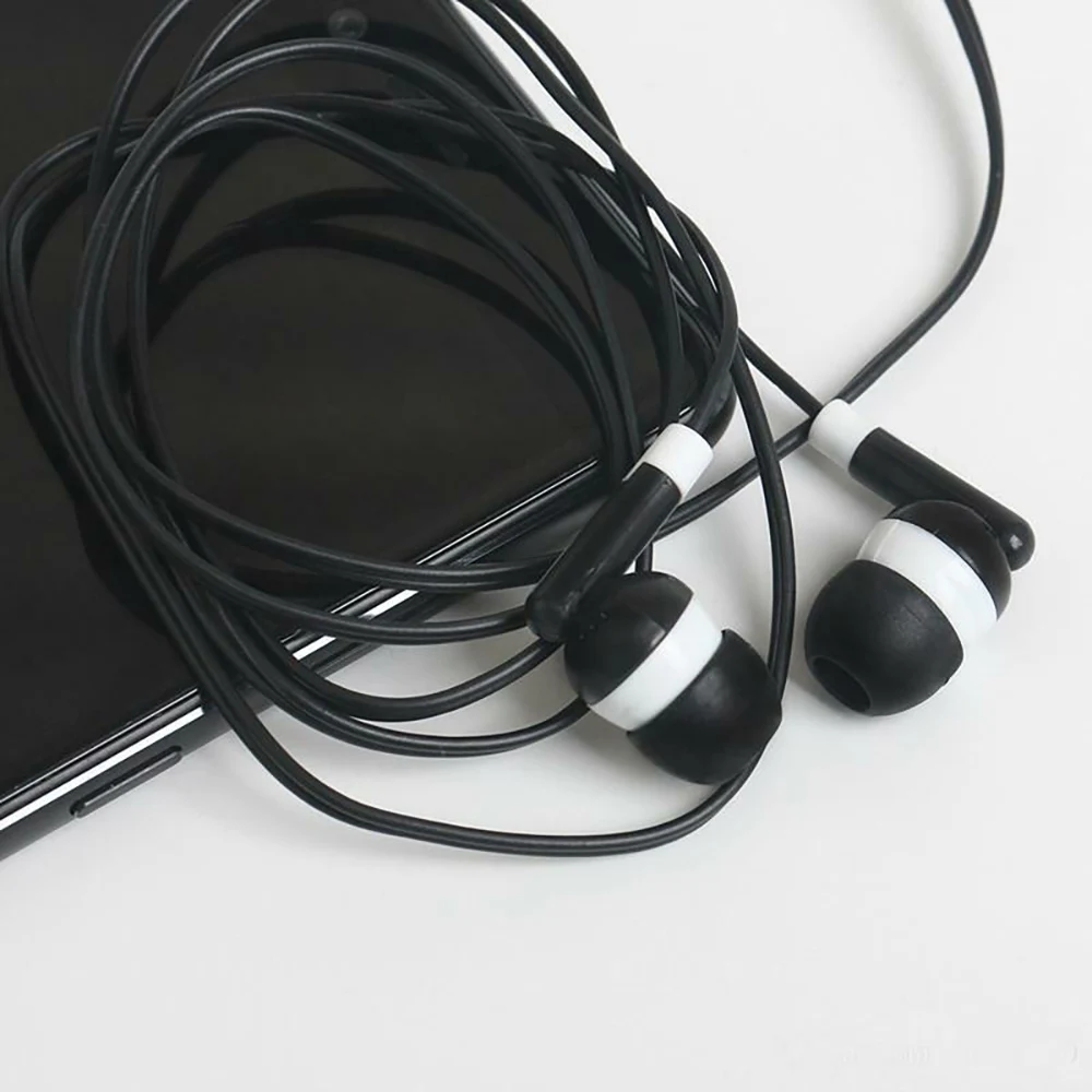 Wholesale Lot of 2,000 Disposable Black 3.5mm Earbuds Earphones Cell Phones/ for Phones/MP3 Great Sound